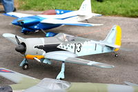 City Airport Manchester, Manchester, England United Kingdom (EGCB) - Large scale model of a Focke-Wulff FW190 at the Barton fly in and Open Day - by Chris Hall