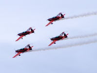 Hawarden Airport, Chester, England United Kingdom (EGNR) - The Blades Aerobatic Team at the Airbus families day - by Chris Hall