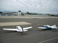 Santa Monica Municipal Airport (SMO) - Two Mooneys at the restaurant parking of SMO - by COOL LAST SAMURAI