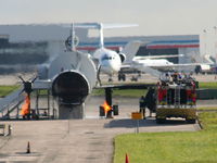 Liverpool John Lennon Airport, Liverpool, England United Kingdom (EGGP) - Fire training at Liverpool Airport - by Chris Hall