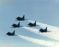 Denton Municipal Airport (DTO) - Blue Angels at the Denton Airshow 1985 - by Zane Adams