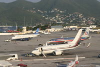 Princess Juliana International Airport, Philipsburg, Sint Maarten Netherlands Antilles (TNCM) - Side by side the two rivals are being push back from the gates  - by SHEEP GANG