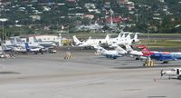 Princess Juliana International Airport, Philipsburg, Sint Maarten Netherlands Antilles (TNCM) - looking east - by SHEEP GANG
