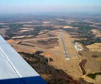 W H 'bud' Barron Airport (DBN) - KDBN overflight.  RWY02 in view.  RWY32 runway and taxiway extended. - by J. Michael Travis