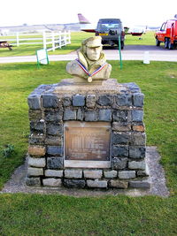 Old Sarum Airfield Airport, Salisbury, England United Kingdom (EGLS) - Memorial dedicated to the AOP squadrons that were formed at Old Sarum during the second world war - by Chris Hall