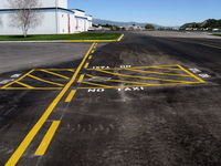 Santa Paula Airport (SZP) - New-No Taxi Warning Area-Depression-Prop eater? - by Doug Robertson