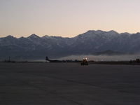 Bagram Air Base Airport, Bagram near Charikar Afghanistan (OAIX) - Flight Liine early morning at Bagram, Afganistan - by CrewChief