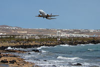 Arrecife Airport (Lanzarote Airport), Arrecife Spain (GCRR) - Jettime B737 takes off down wind from Arrecife - by Terry Fletcher
