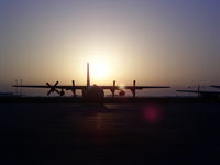 Al Udeid Air Base Airport, Doha Qatar (OTBH) - Al Udeid early morning on the flightline - by CrewChief