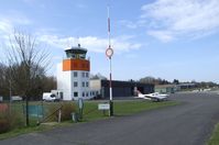 Dahlemer Binz Airport, Dahlem Germany (EDKV) - control tower and hangars in the western part - by Ingo Warnecke