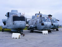 RNAS Culdrose Airport, Helston, England United Kingdom (EGDR) - Merlin and Seakings at the School of Flight Deck Operations at RNAS Culdrose - by Chris Hall