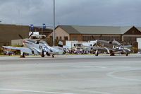RNAS Yeovilton Airport, Yeovil, England United Kingdom (EGDY) - A pair of Mustangs on the apron at RNAS Yeovilton (HMS Heron) Air Day 1998. - by Roger Winser