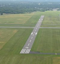 Chandler Field Airport (AXN) - The view of runway 4 from a Travel Air 6000. - by Kreg Anderson
