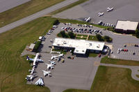 Hickory Regional Airport (HKY) - A close-up view of the terminal and museum area. - by Jamin