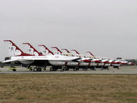 Point Mugu Nas (naval Base Ventura Co) Airport (NTD) - USAF THUNDERBIRDS-F-16Cs - by Doug Robertson