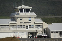 Egilsstaðir Airport - terminal building with built in control tower. - by Joop de Groot