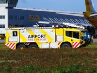 Nottingham East Midlands Airport - Fire truck at East Midlands Airport - by Chris Hall