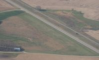 NONE Airport - A view of a private airstrip just southeast of Evansville, MN along County Road 82. Shot from 2500'. - by Kreg Anderson