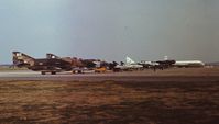 Anglesey Airport (Maes Awyr Môn) or RAF Valley, Anglesey United Kingdom (EGOV) - Line up of visiting aircraft at the RAF Valley Air Show 1975. - by Roger Winser