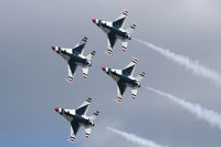 Ellington Airport (EFD) - USAF Thunderbirds at the 2010 Wings Over Houston Airshow - by Zane Adams
