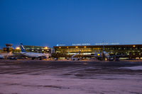 Helsinki-Vantaa Airport, Vantaa Finland (EFHK) - A view back towards the terminal building as we boarded our Embraer back to Manchester, UK. Temperature was -15 - by Steve Hambleton