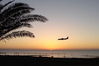 Arrecife Airport (Lanzarote Airport), Arrecife Spain (GCRR) - First ATR arrival of the day at sunrise at Lanzarote - by Terry Fletcher