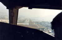 Hong Kong International Airport, Hong Kong Hong Kong (HKG) - Kai Tak Airport , Landing in cockpit B767 . Jan '88 - by Henk Geerlings