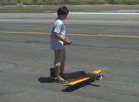Santa Paula Airport (SZP) - High power runup using the ankle-chock holdback technique. Yes, that's Sammy Mason, in 2007 about 13 years old. - by Doug Robertson