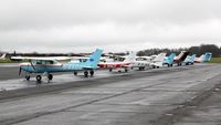 Wycombe Air Park/Booker Airport, High Wycombe, England United Kingdom (EGTB) - A quiet, wet March Sunday at Booker - by G TRUMAN