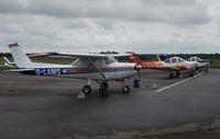 Swansea Airport, Swansea, Wales United Kingdom (EGFH) - Line up of Cambrian Flying School and Club's aircraft. - by Roger Winser