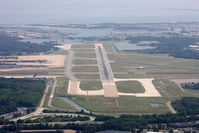 Norfolk International Airport (ORF) - Looking down RWY 5 from 1,000 ft up. - by Dean Heald