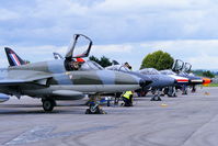 Kemble Airport, Kemble, England United Kingdom (EGBP) - Line up of Hunter's at the Cotswold Airshow - by Chris Hall