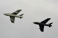 Kemble Airport, Kemble, England United Kingdom (EGBP) - Hunter's displaying at the Cotswold Airshow - by Chris Hall