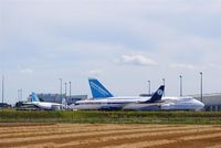 Leipzig/Halle Airport, Leipzig/Halle Germany (EDDP) - Two giants and a 41 years old lady...... - by Holger Zengler