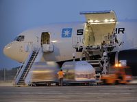 Bordeaux Airport, Merignac Airport France (LFBD) - STAR AIR DHL by night - by Jean Goubet-FRENCHSKY