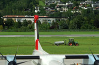 Innsbruck Airport, Innsbruck Austria (LOWI) - Tyrolean Airways and tyrolean agriculture - by Andreas Ranner