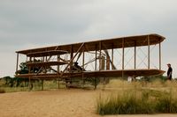 First Flight Airport (FFA) - 1903 Wright Flyer Sculpture at the Wright Brothers National Memorial, Kill Devil Hills, NC - by scotch-canadian