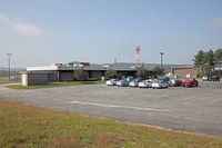 Dillant-hopkins Airport (EEN) - Terminal and parking area at Dillant-Hopkins Airport, Keene, NH - by Ron Yantiss