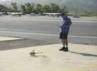 Santa Paula Airport (SZP) - T-REX RC Helicopter just landed - by Doug Robertson