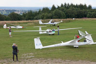 X5SB Airport - Prepping prior to launch. Sutton Bank, N Yorks, August 2011. - by Malcolm Clarke