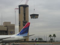 Phoenix Sky Harbor International Airport (PHX) - Down comes the old tower - by Eagar