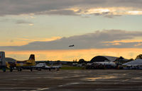 Duxford Airport, Cambridge, England United Kingdom (EGSU) - THE LATE AFTERNOON WEATHER IMPROVES AS THE SALLY B PERFORMS - AFTER A DULL AND RAINY DAY. - by Martin Browne