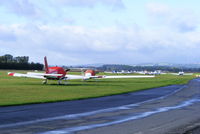 Shobdon Aerodrome Airport, Leominster, England United Kingdom (EGBS) - GA parking area at Shobdon - by Chris Hall