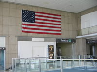 Ronald Reagan Washington National Airport (DCA) - DCA Terminal A  American Flag - by Ronald Barker