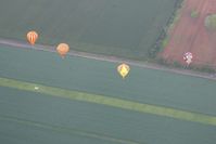 Findlay Airport (FDY) - Hot air balloons over Findlay, Ohio - by Bob Simmermon