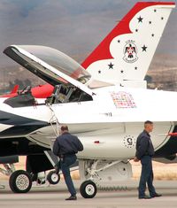 Nellis Afb Airport (LSV) - USAF Thunderbirds - Aviation Nation 2006 - by Brad Campbell