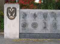 RAF Northolt - At the Polish airmen memorial adjacent to RAF Northolt Airfield. - by Roger Winser