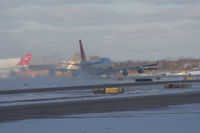 Detroit Metropolitan Wayne County Airport (DTW) - Northwest 747-400 taking off creating a blizzard - by Florida Metal