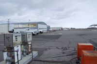 Rexburg-madison County Airport (RXE) - airfield fuelling station, hangars and apron at Rexburg-Madison County Airport - by Ingo Warnecke