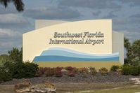 Southwest Florida International Airport (RSW) - Sign at the main accesss road to Southwest Florida International Airport - by Mauricio Morro